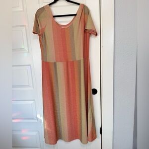 Altar Houseline Sparkly Striped Midi Dress